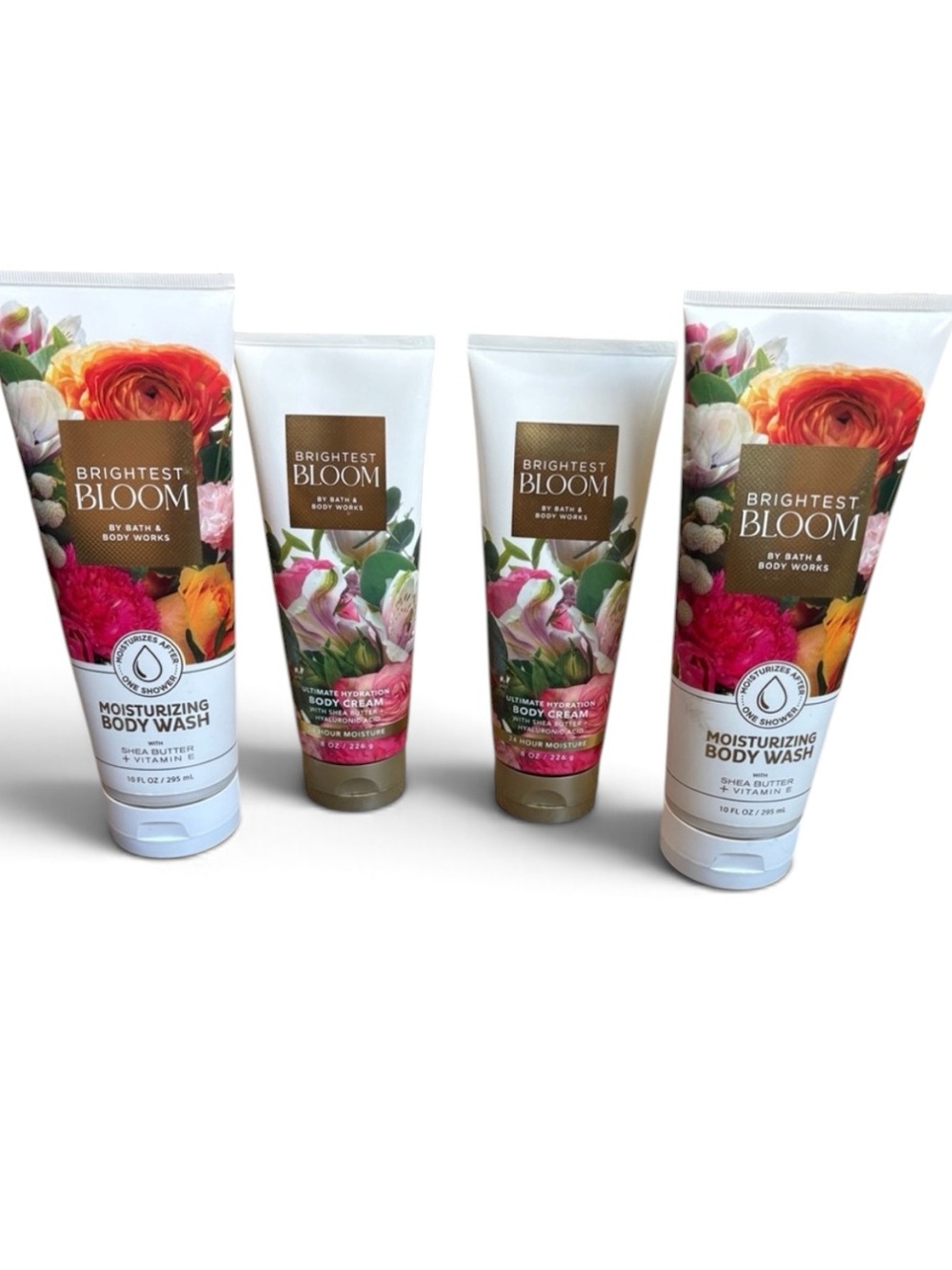 Bath & Body Works Brightest Bloom Hydration Body Cream & Body Wash 8oz NEW